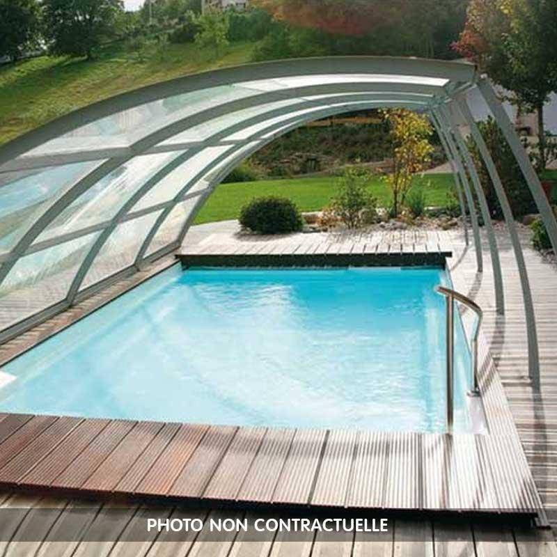 modéle d'un abris bas amovible pour protéger la piscine